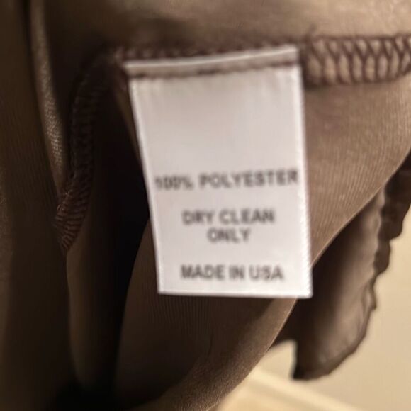 Felicite Women's Size S Maxi Slip Dress Solid Brown Minimalist Contemporary New - Picture 6 of 7